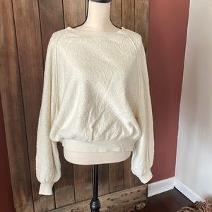 Free People cream long sleeve top